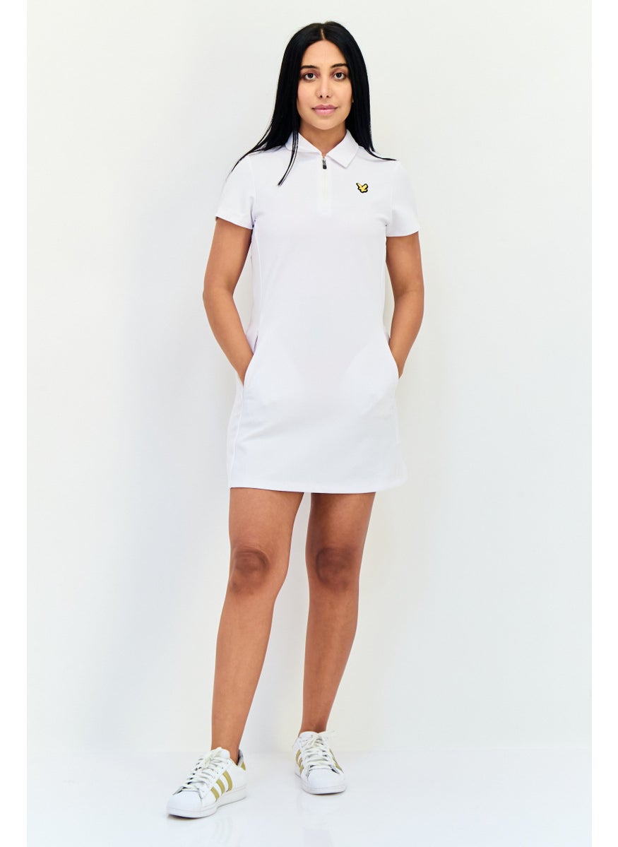 Women Brand Logo Mini Dress, White