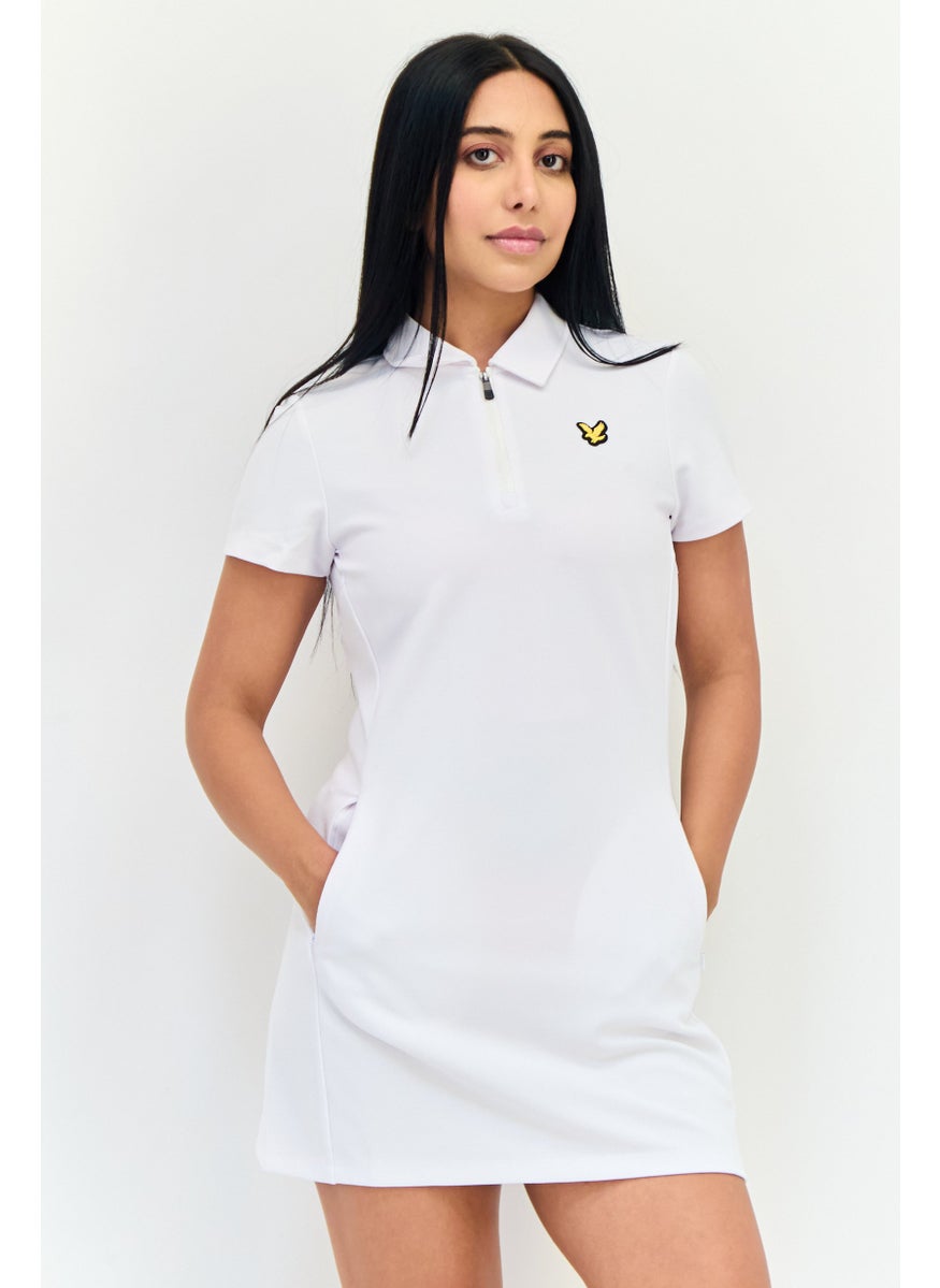 Women Brand Logo Mini Dress, White
