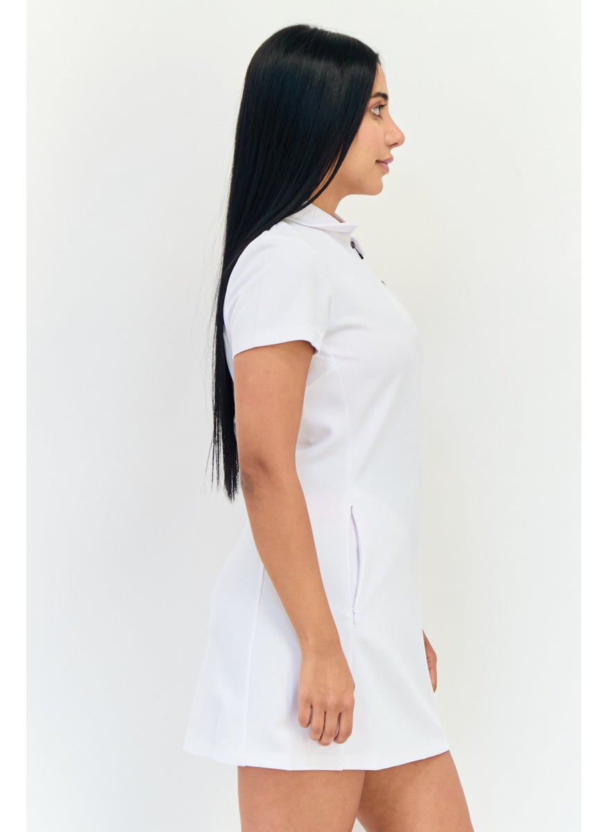 Women Brand Logo Mini Dress, White