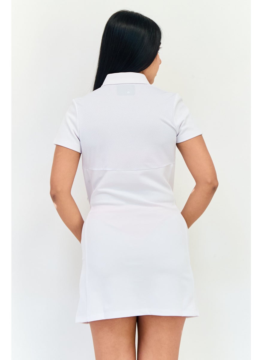 Women Brand Logo Mini Dress, White