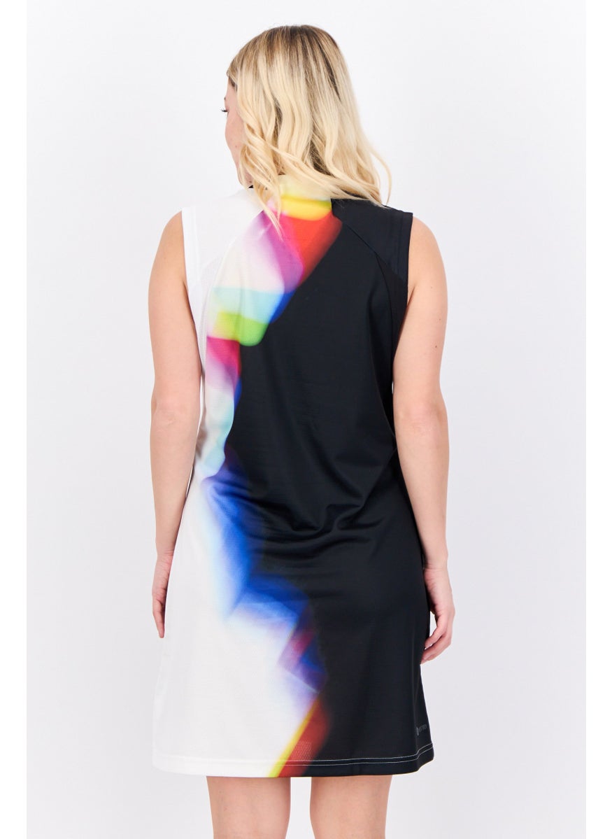 Women 2 Pcs Sportswear Fit Tennis Dress And Shorts Set, Multicolor