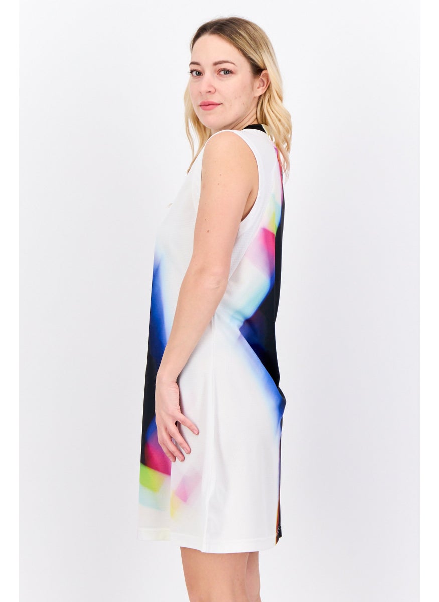 Women 2 Pcs Sportswear Fit Tennis Dress And Shorts Set, Multicolor