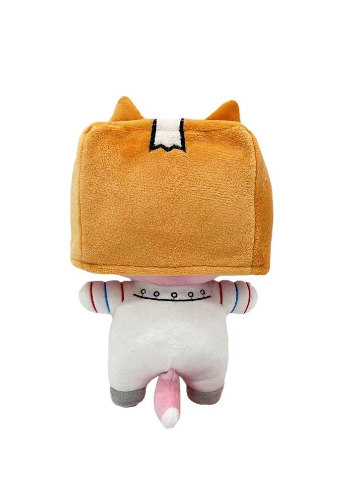 Lanky Box 25cm Soft Plush Fox Robot - Adorable Ocean Theme Stuffed Toy for Kids & Adults