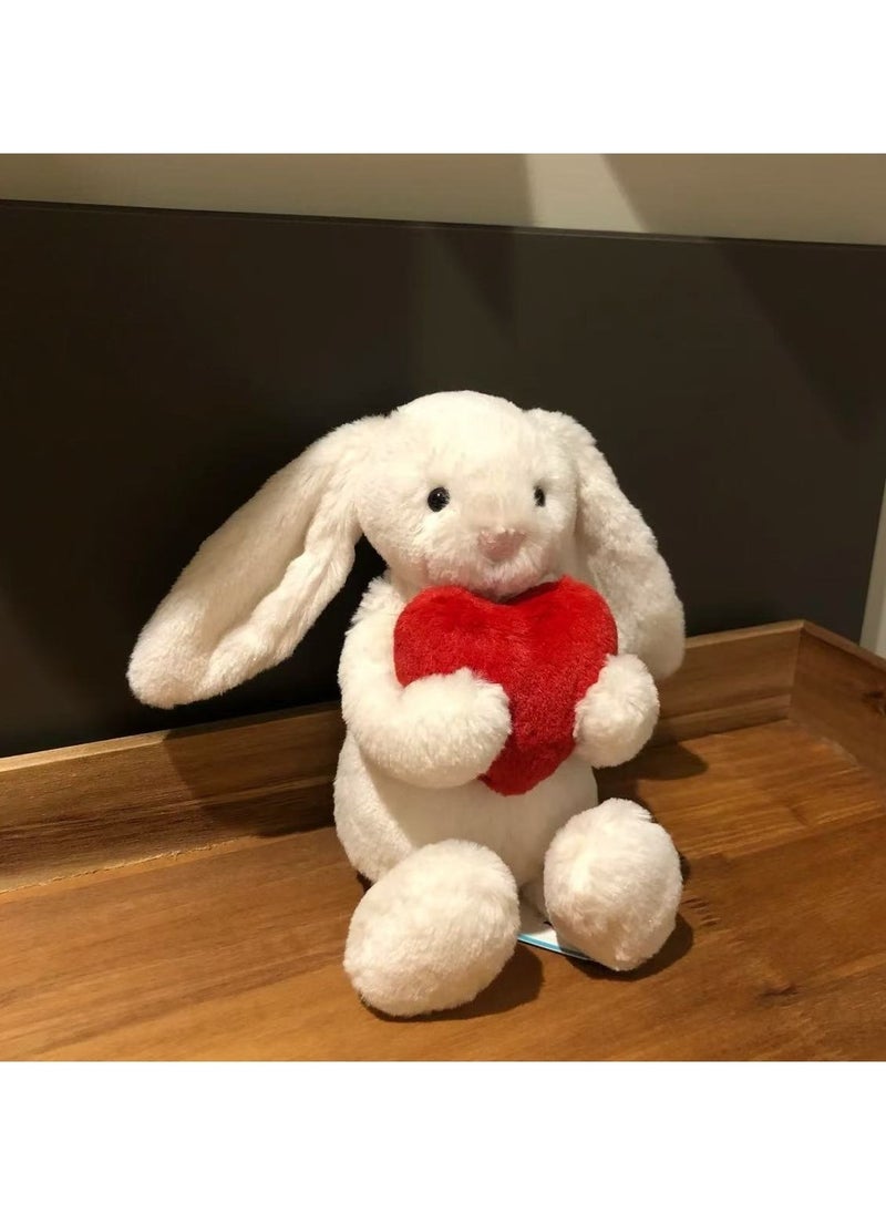 Shy Bonnie Rabbit, Love Bonnie Rabbit Gold Label Floral Plush Toy Gift Doll Doll Soothing Gift for Family and Friends Gift (31cm)