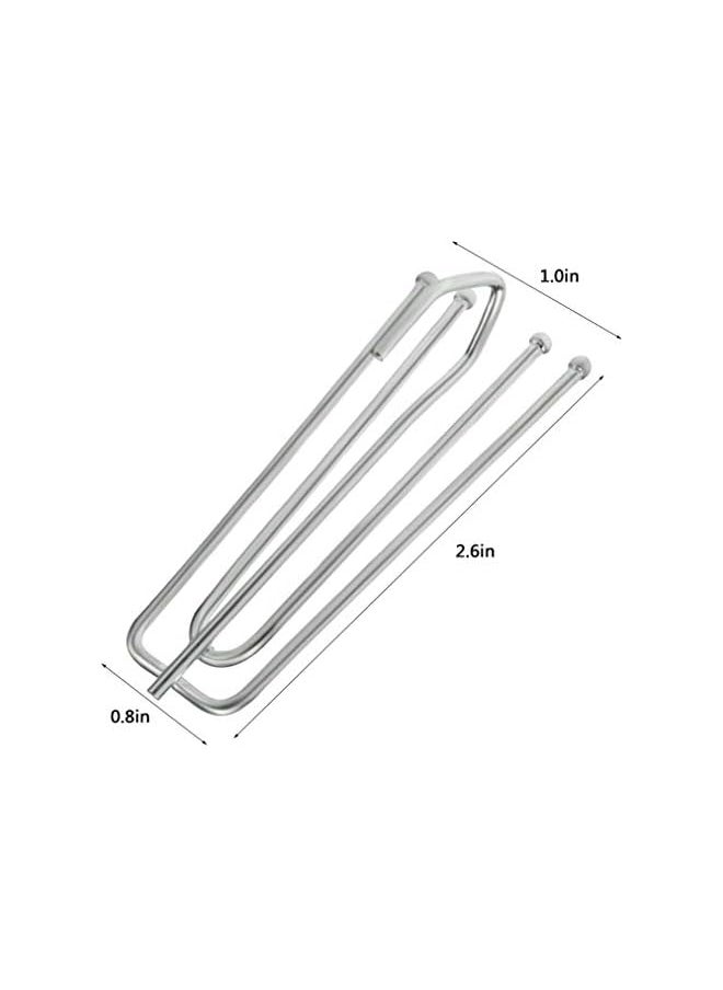 The Bros12pcs Stainless Steel Curtain Pleater Tape Hooks Stainless Curtain Pleat Hook 4 Prongs Pinch Pleat Hook Clip Traverse Pleater(Curtain Rings not Included)