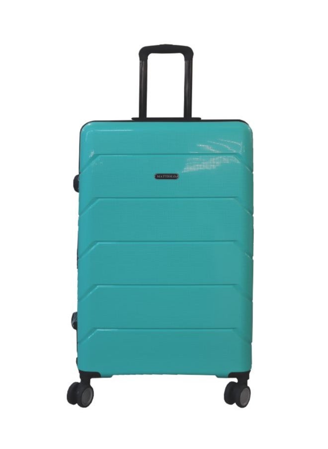 Gai Mattiolo 4-Wheeled Trolley Bag, PP Material, Italian Design, Lightweight and Durable Travel Suitcase, Set of 3, Blue