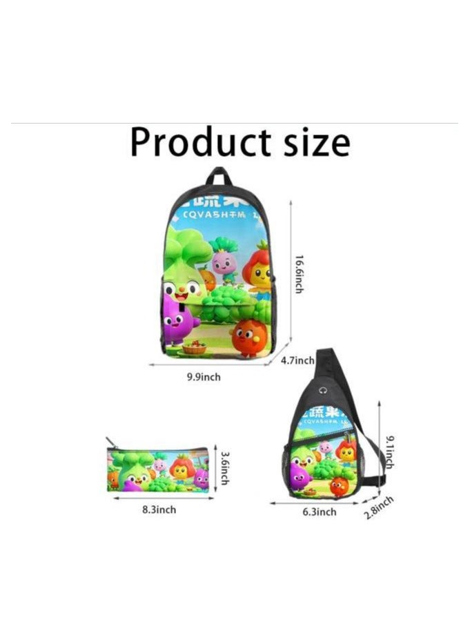 Universal cartoon new three-piece schoolbag