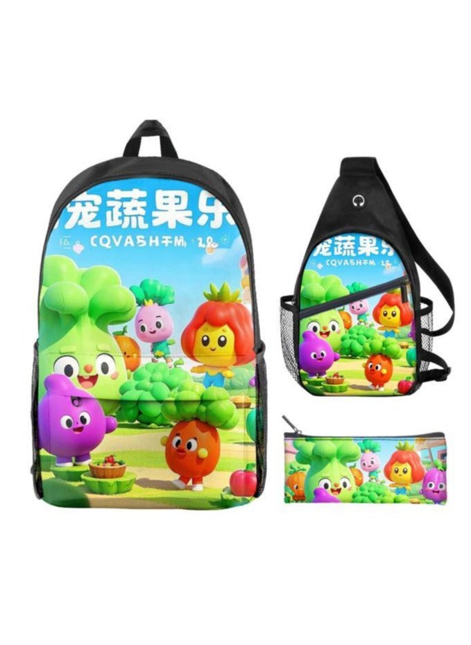 Universal cartoon new three-piece schoolbag
