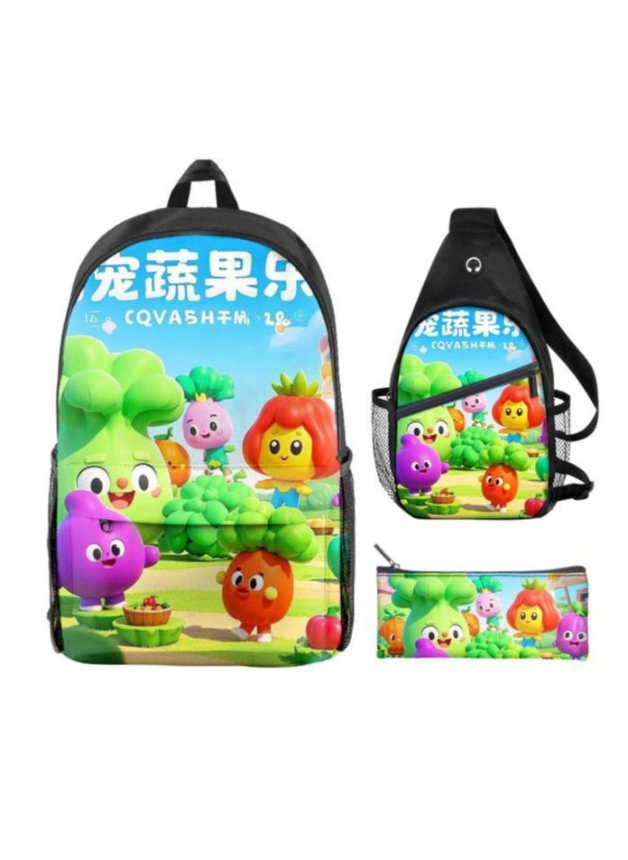 Universal cartoon new three-piece schoolbag