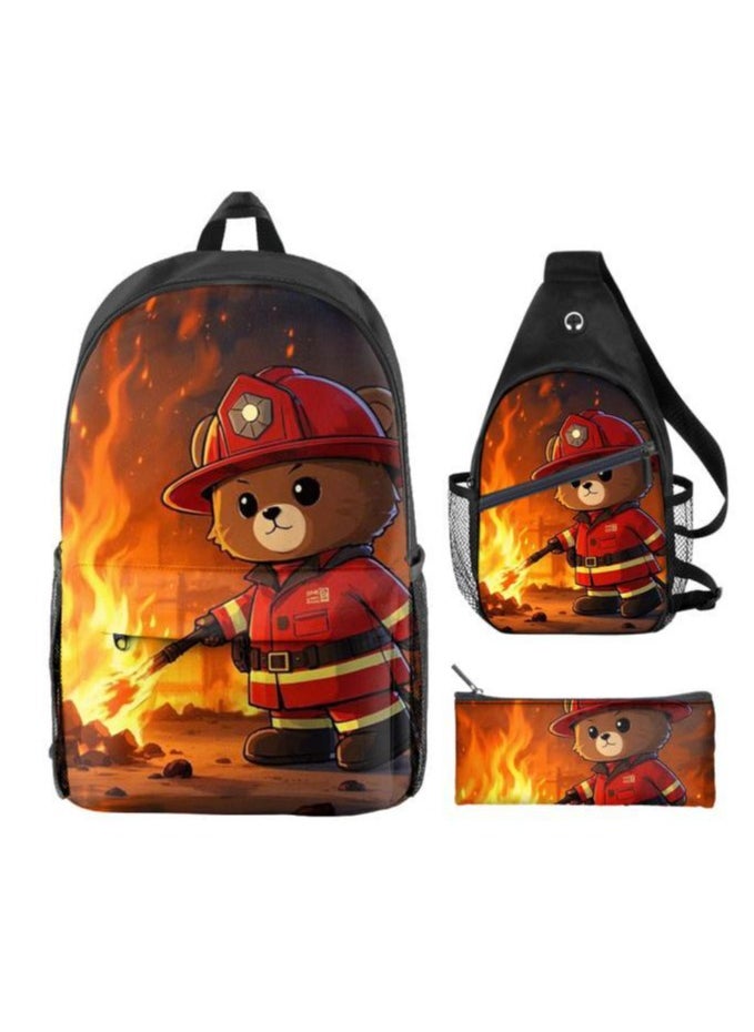 Universal cartoon new three-piece schoolbag