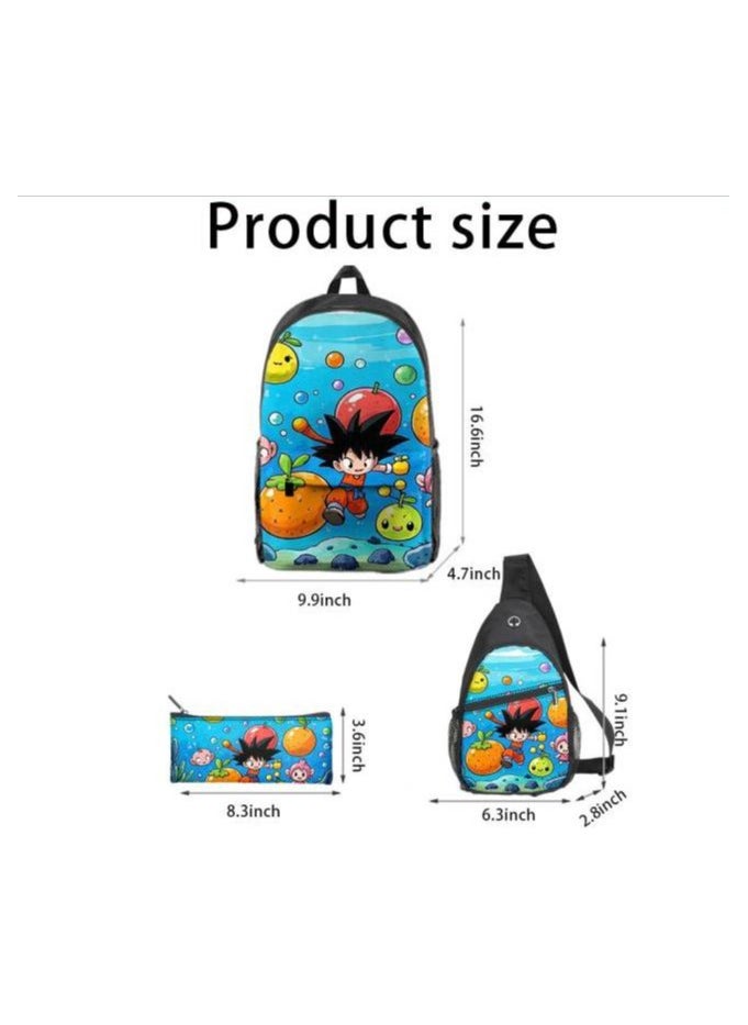 Universal cartoon new three-piece schoolbag