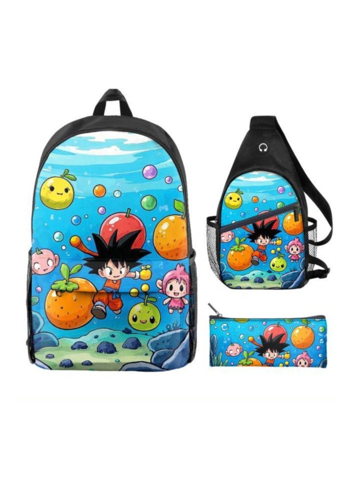 Universal cartoon new three-piece schoolbag