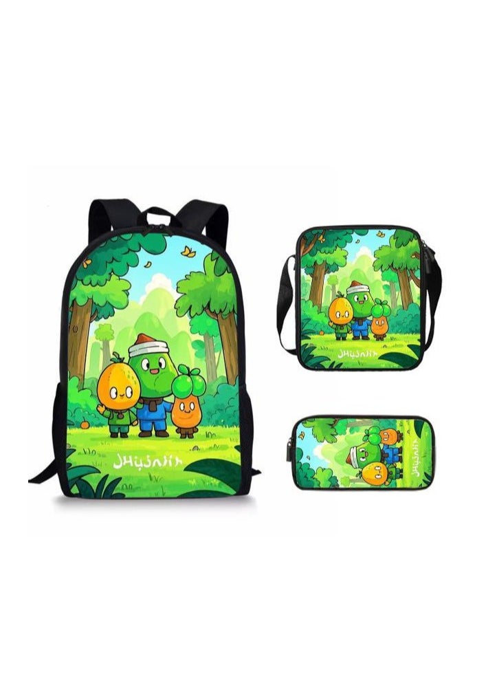 Cartoon style universal three-piece schoolbag - 1369