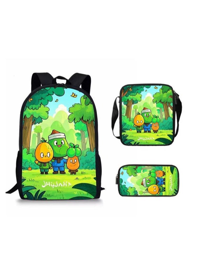 Cartoon style universal three-piece schoolbag - 1369