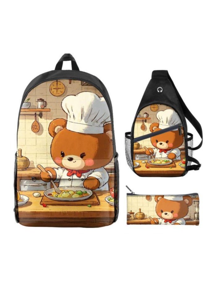 Universal cartoon new three-piece schoolbag