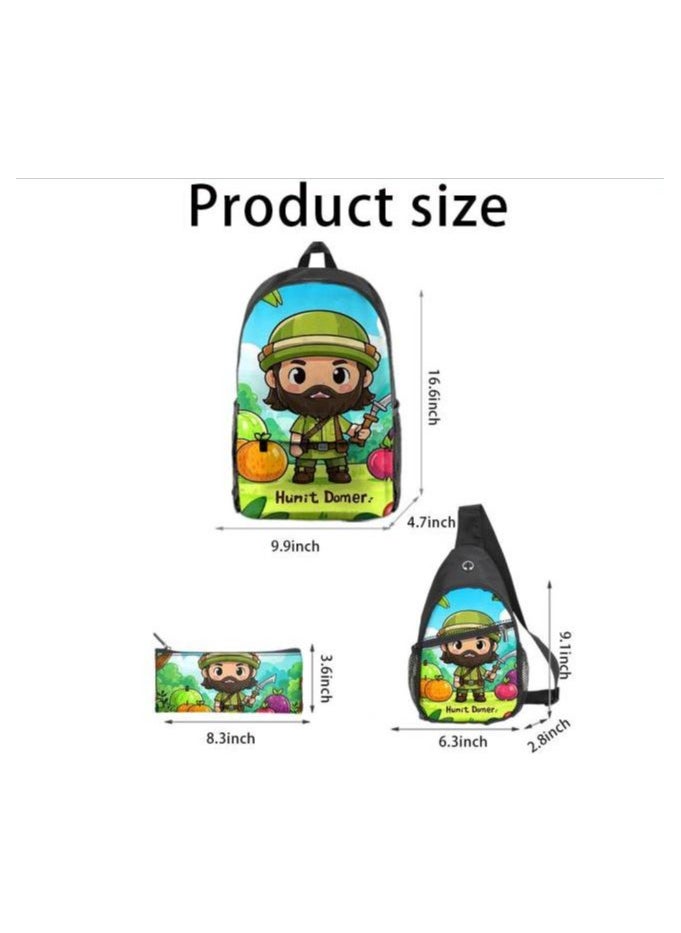 Universal cartoon new three-piece schoolbag