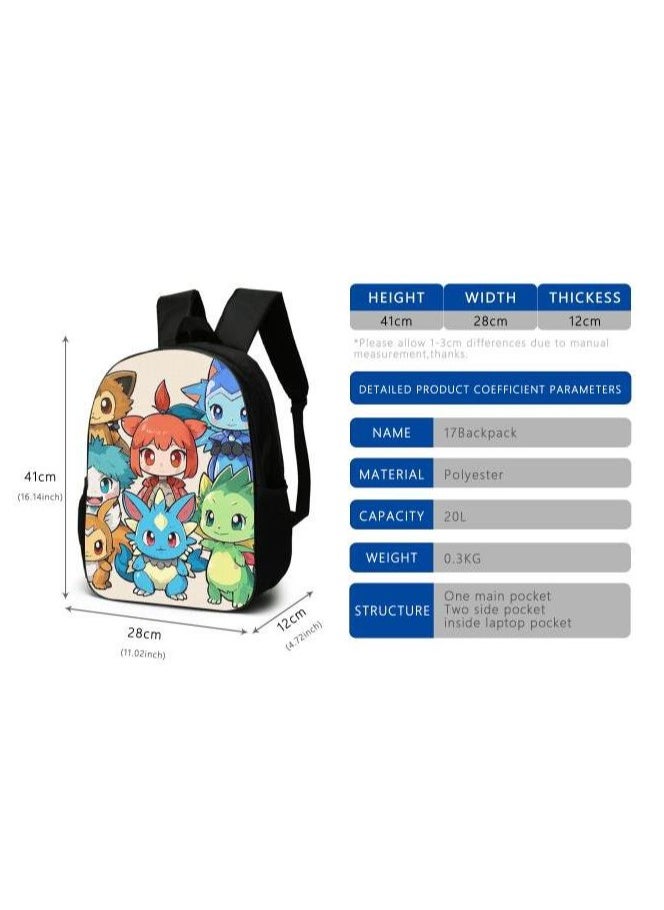 Cartoon style universal three-piece schoolbag - 396