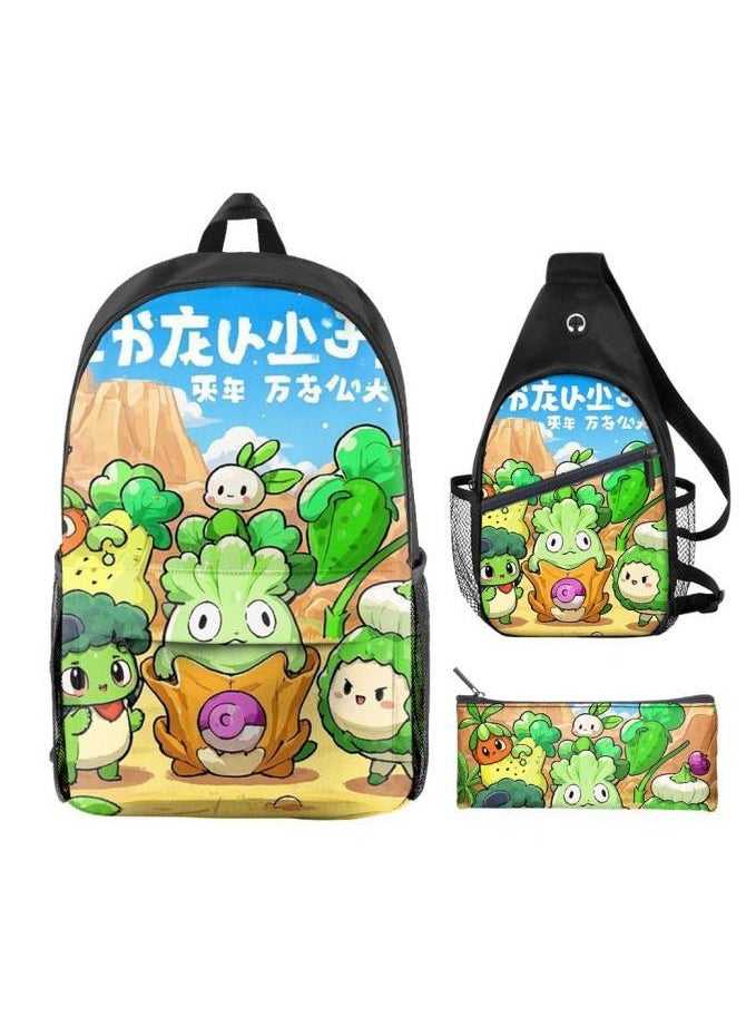 Universal cartoon new three-piece schoolbag - 509