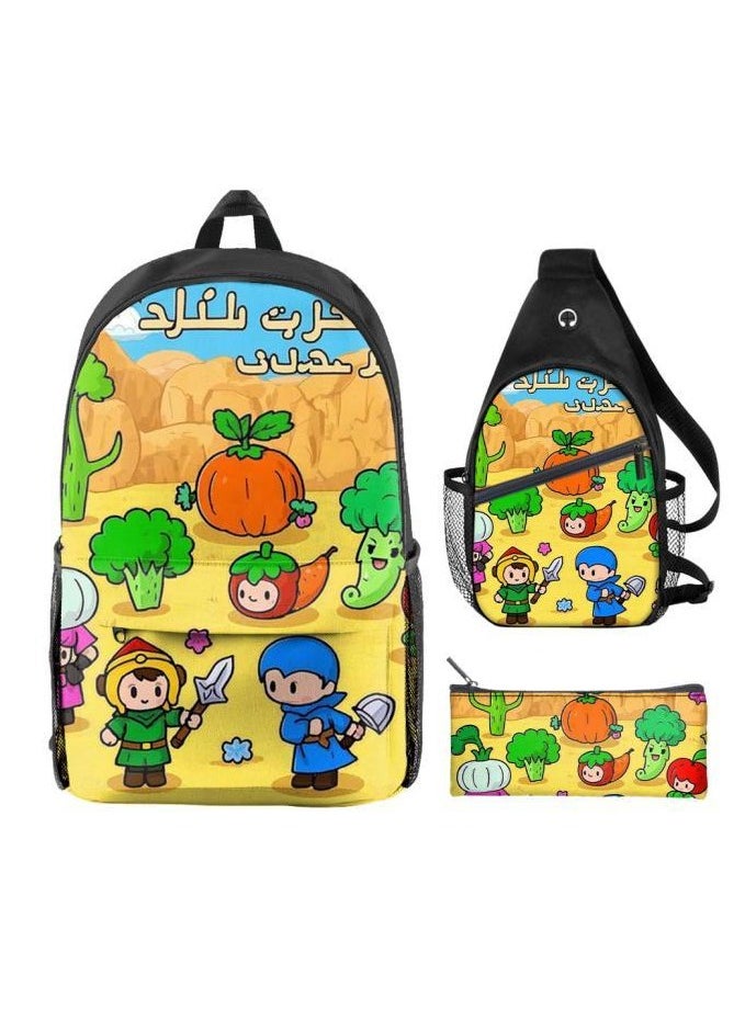 Universal cartoon new three-piece schoolbag - 351