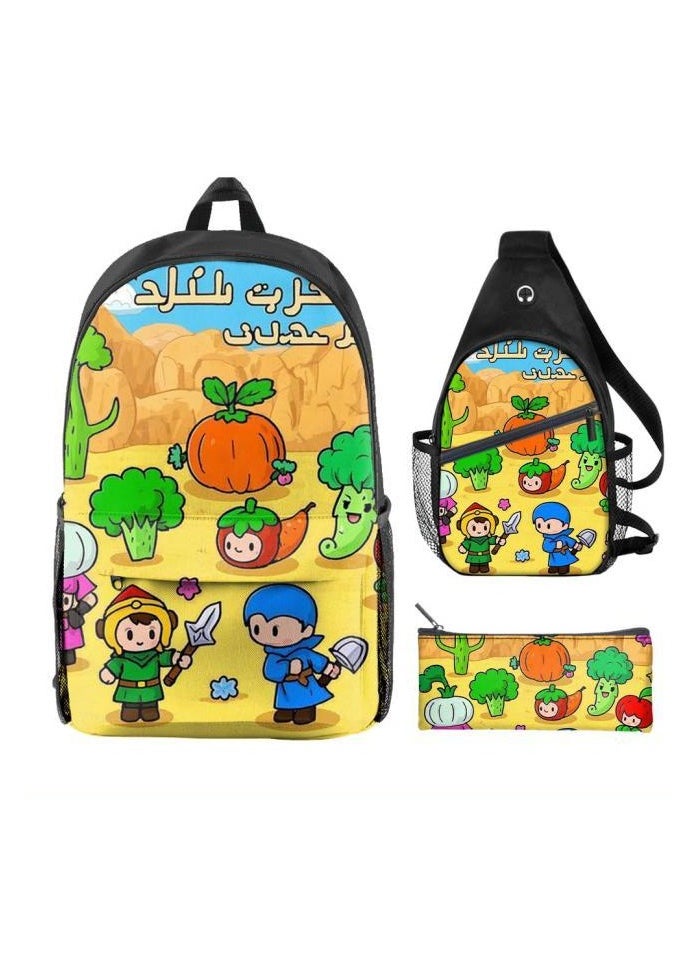 Universal cartoon new three-piece schoolbag - 351