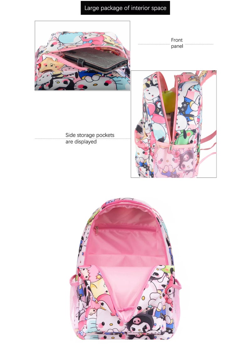 The latest super cool pink three-piece backpack (can be used for travel, school, mountain climbing)