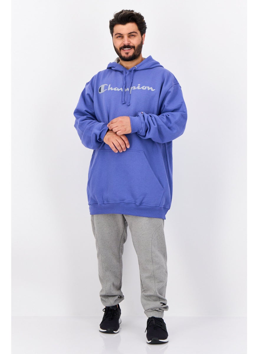 Men Big And Tall Long Sleeves Outdoor Sweatshirt, Light Purple
