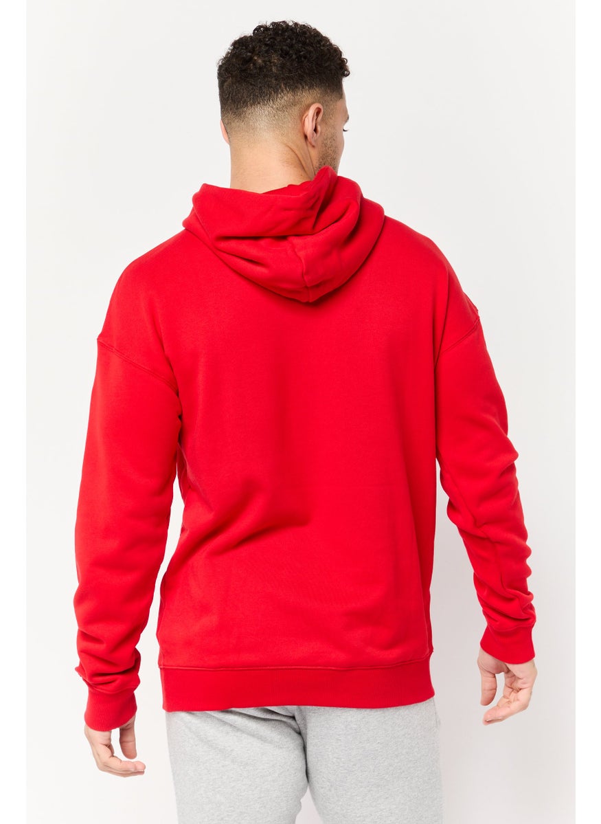 Men Sportswear Fit Long Sleeve Manchester United Football Sweatshirts, Red