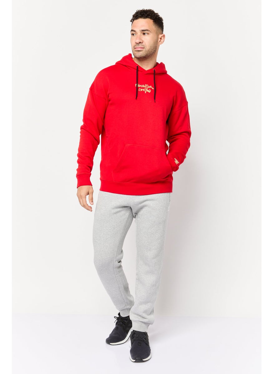 Men Sportswear Fit Long Sleeve Manchester United Football Sweatshirts, Red