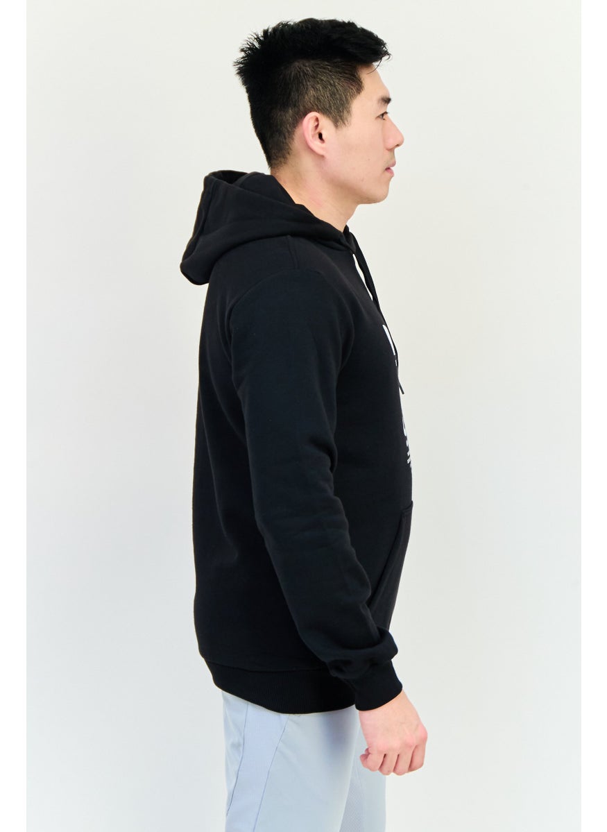 Men Sportswear Fit Long Sleeves Running Sweatshirt, Black