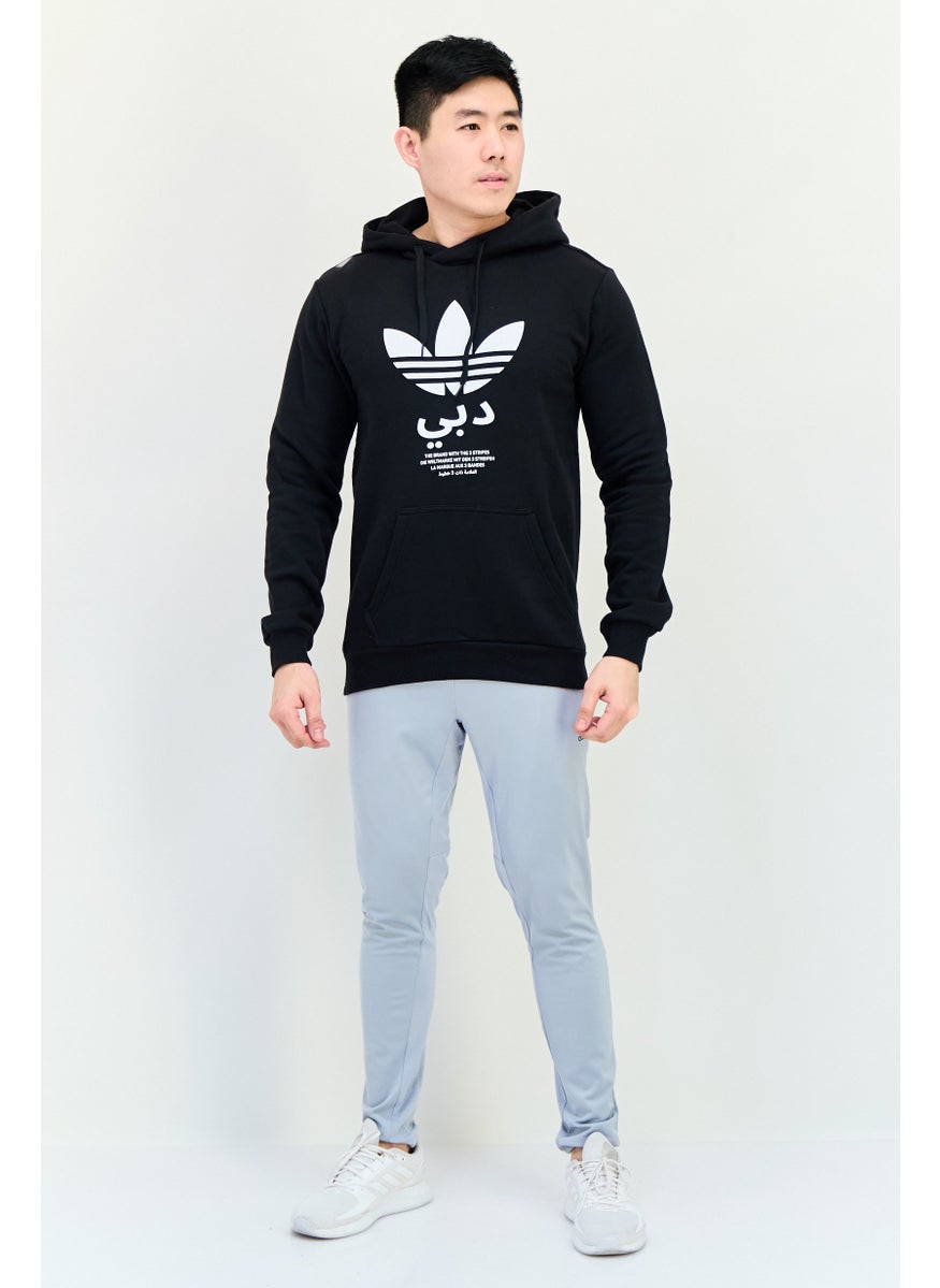 Men Sportswear Fit Long Sleeves Running Sweatshirt, Black