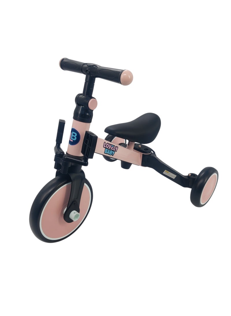 Lovely Baby 2-in-1 Kids Balance Bike & Tricycle LB 152 – Adjustable Seat, EVA Wheels, Leather Seat, Indoor & Outdoor Toddler Ride-On for Boys & Girls, Convertible Baby Trike for 1-4 Years
