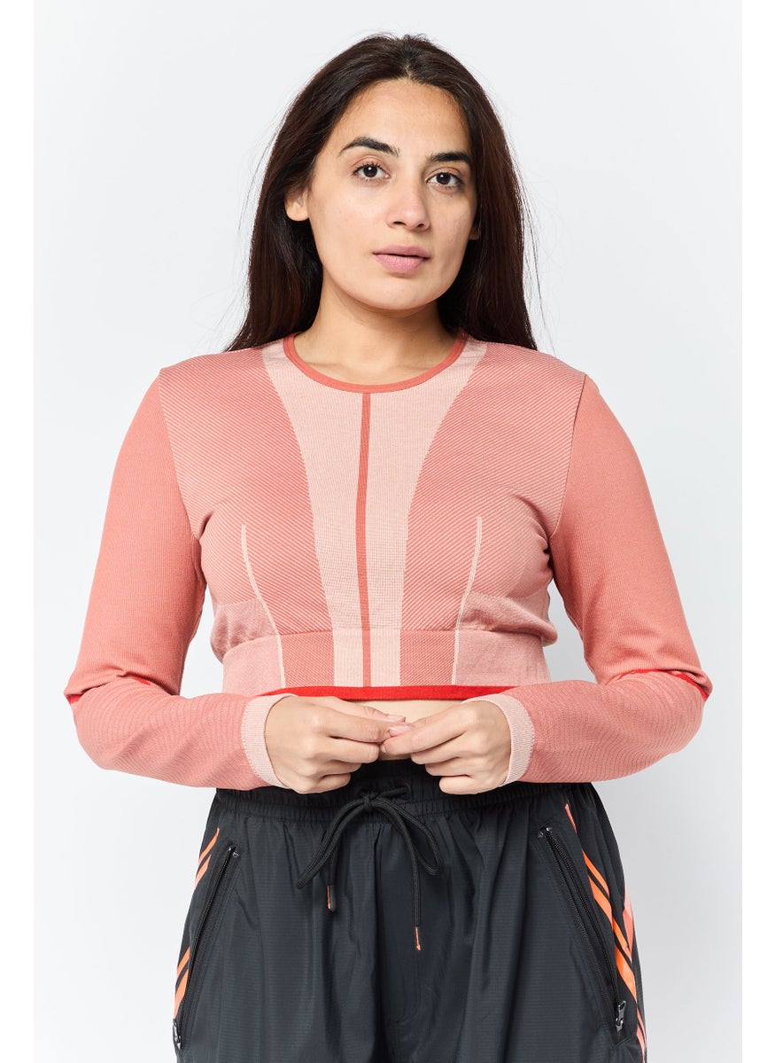 Adidas by Stella McCartney Women Sportswear Fit True Strength Yoga Crop Top, Burnt Cayenne