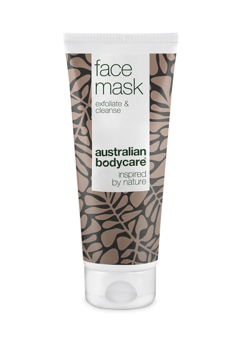Face Mask 100ml Tea Tree Face Mask Deep Pore Cleanser Detox Clay Mask for Women and Mens Skincare Blackhead and Pores Exfoliating and Antibacterial Acne Friendly Vegan