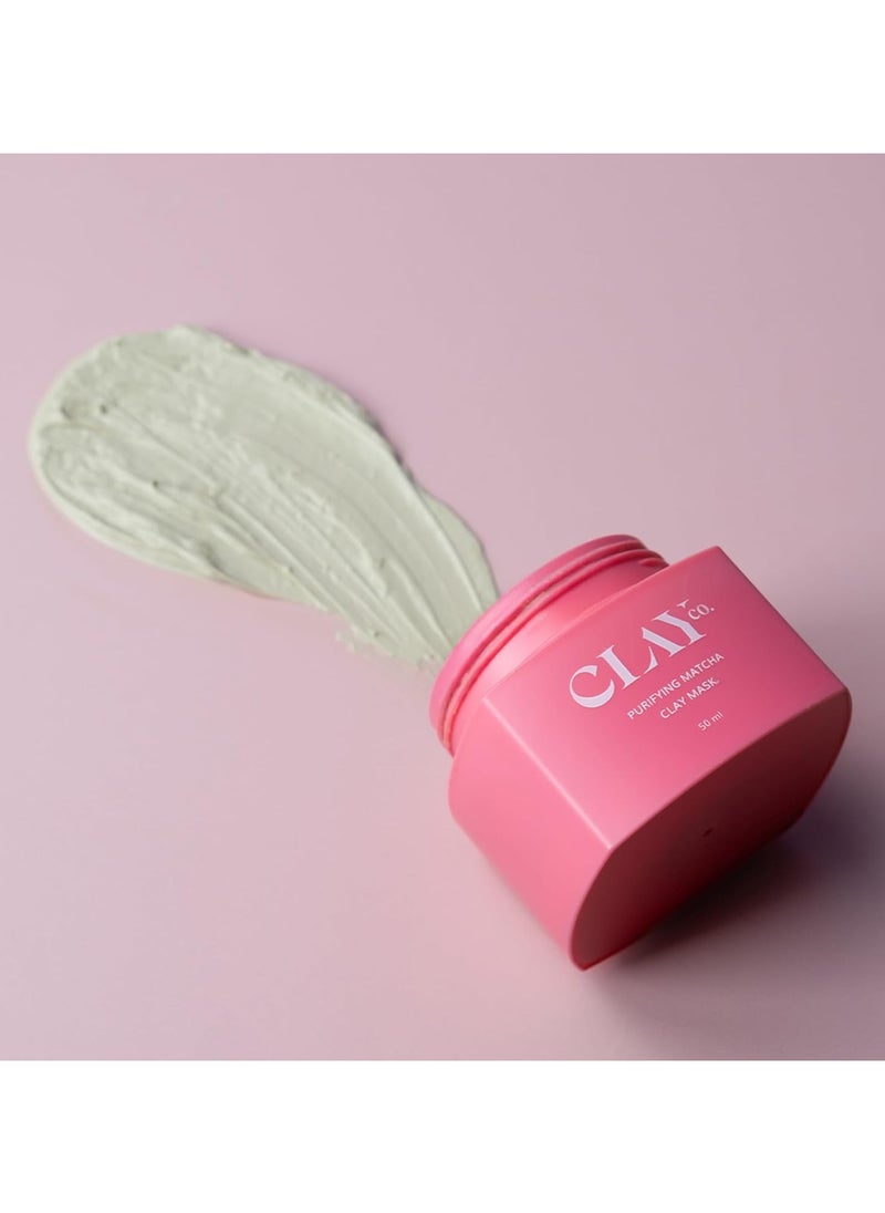 Matcha Detox Clay Mask | Deep Cleansing & Brightening | Green Tea & Collagen | Tan Removal & Dark Spot Reduction | Vegan Japanese Skincare | 50ml