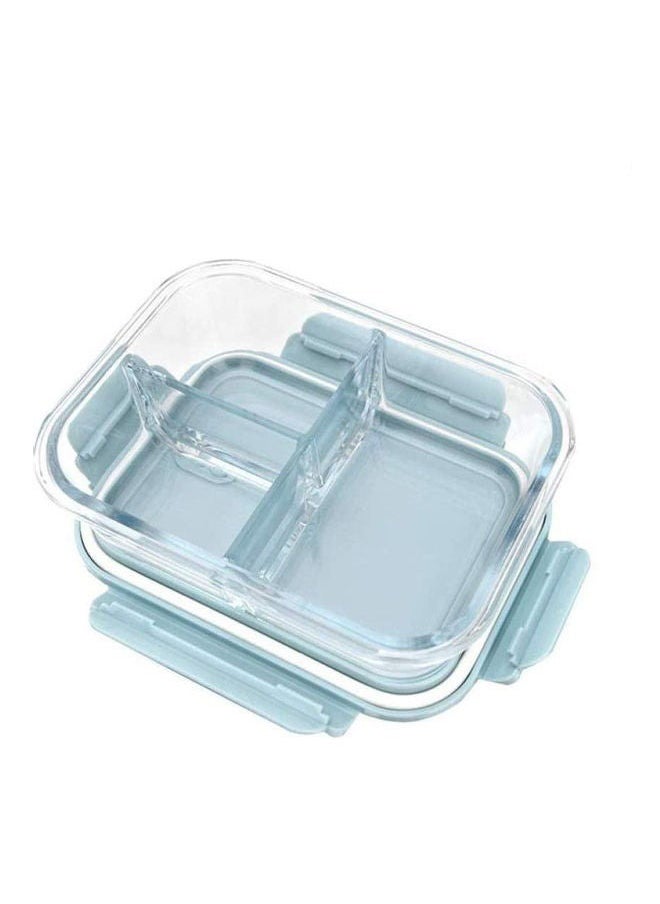 3 Compartment Lunch Box With Lid Glass