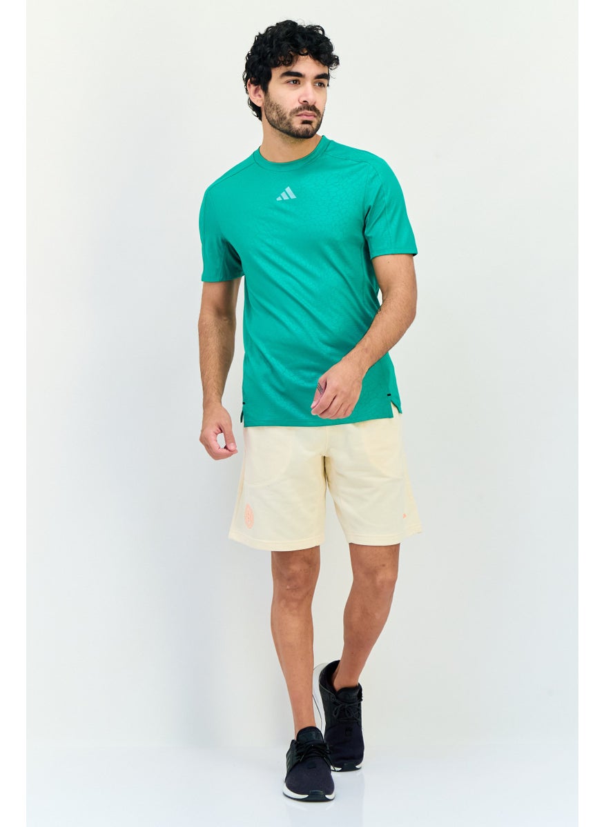 Men Regular Fit Short Sleeve Training T-Shirt, Green