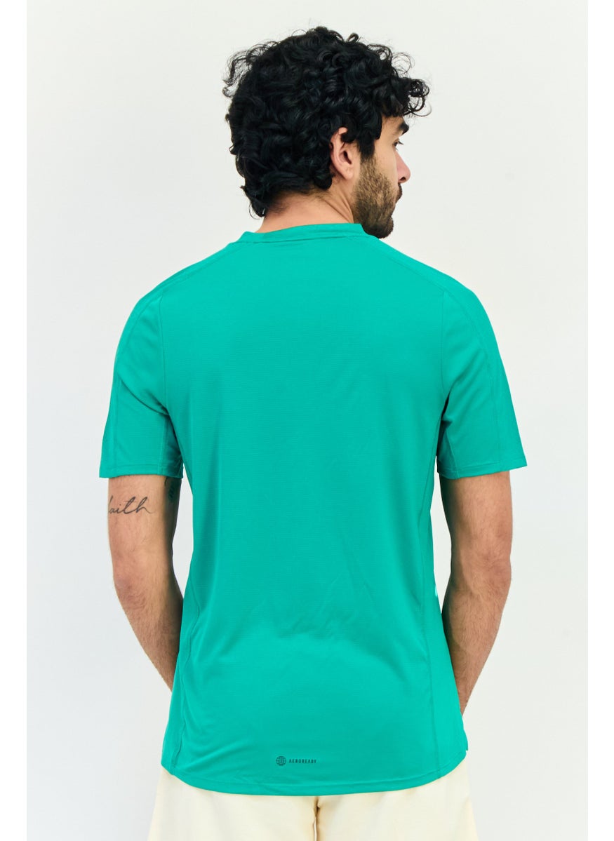 Men Regular Fit Short Sleeve Training T-Shirt, Green