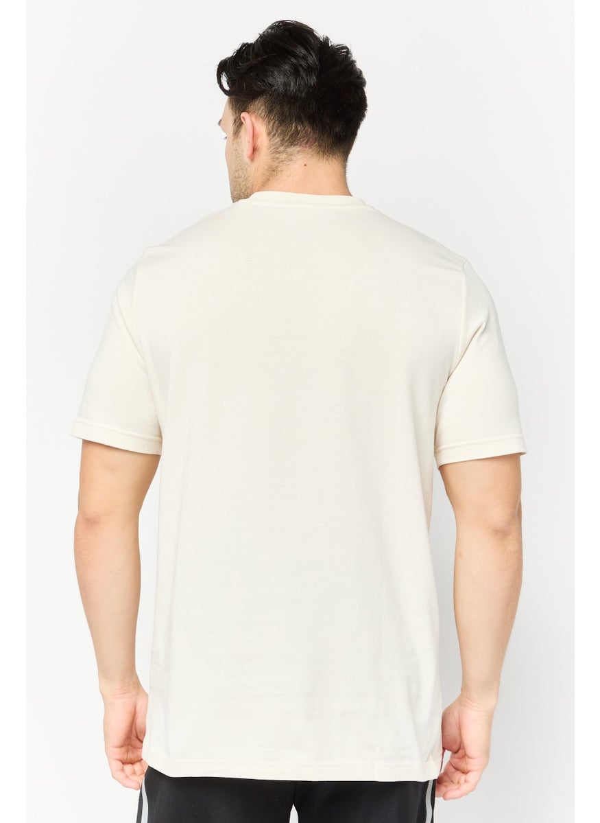 Men Sportswear Fit Short Sleeve Outdoor T-Shirts, Cream