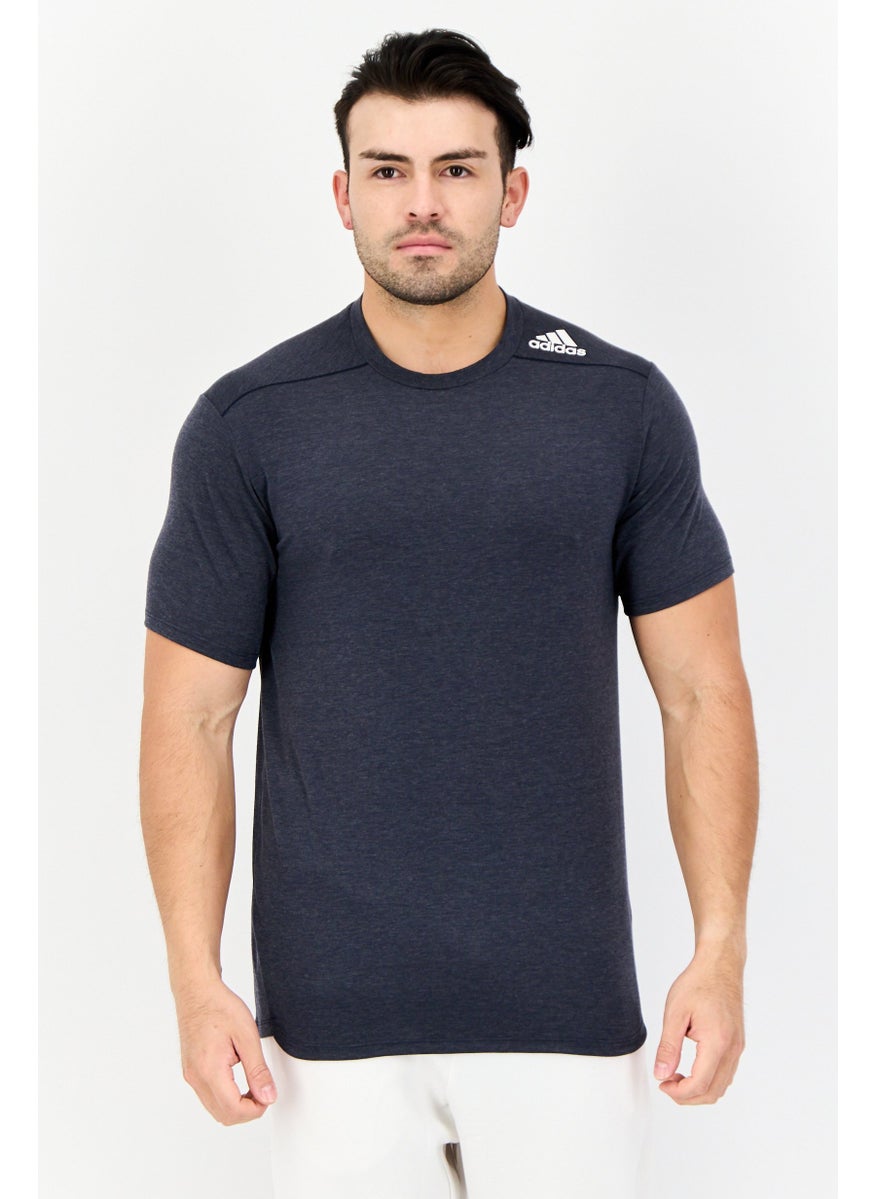 Men Sportswear Fit Short Sleeve Outdoors T-Shirt, Dark Grey