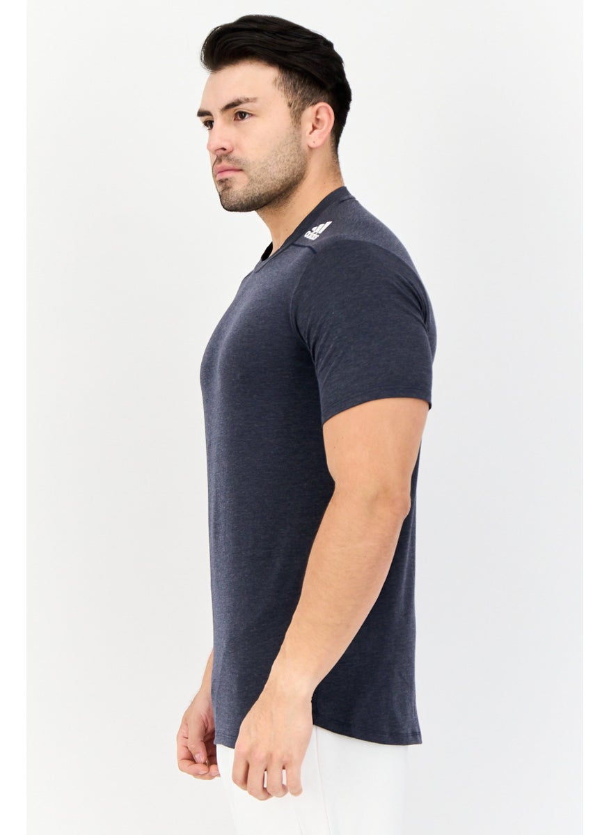 Men Sportswear Fit Short Sleeve Outdoors T-Shirt, Dark Grey
