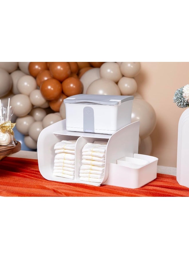 Ubbi Tabletop Diaper Caddy, Diaper Storage, Caddy Organizer, Stores Baby Diapers, Wipes & Baby Accessories