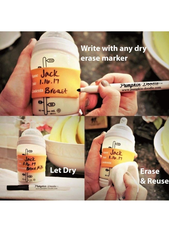 Pumpkin Doodle The Original Write and Reuse Baby Bottle Labels for Daycare