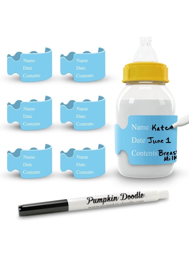 Pumpkin Doodle The Original Write and Reuse Baby Bottle Labels for Daycare