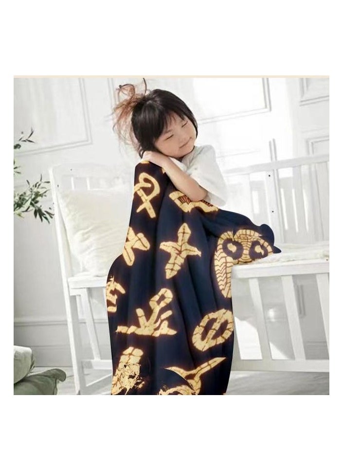 Children's or student cartoon flannel thin blanket (warm and comfortable, suitable for sleep, games) 100cm*150cm - 548