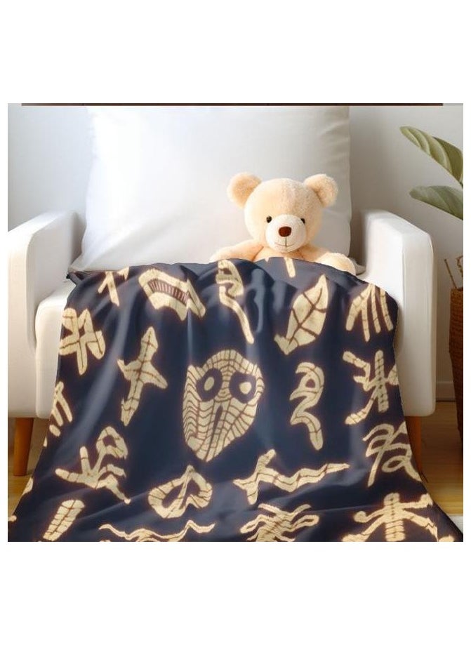 Children's or student cartoon flannel thin blanket (warm and comfortable, suitable for sleep, games) 100cm*150cm - 548