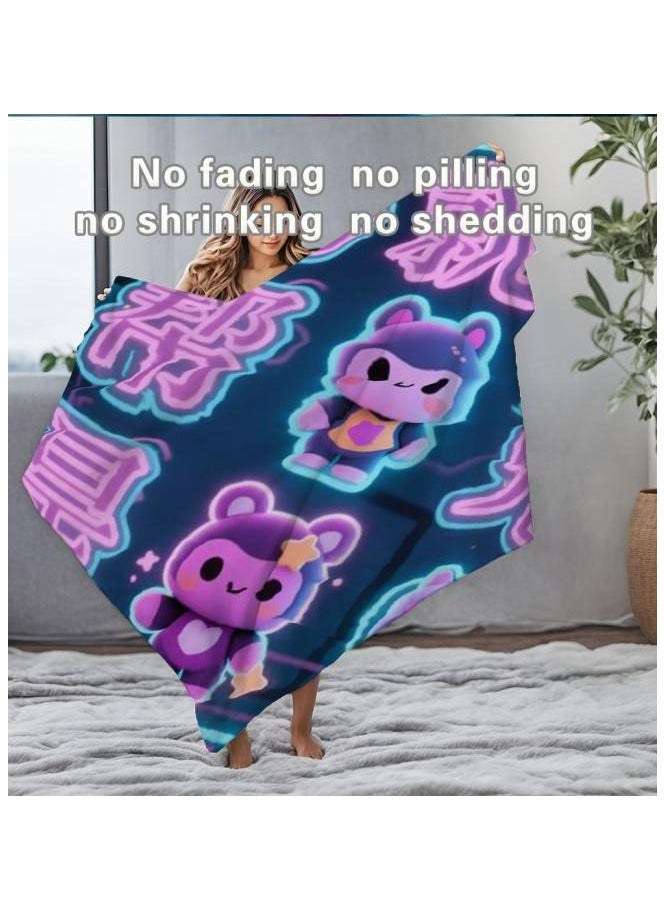 Children's or student cartoon flannel thin blanket (warm and comfortable, suitable for sleep, games) 100cm*150cm - 91