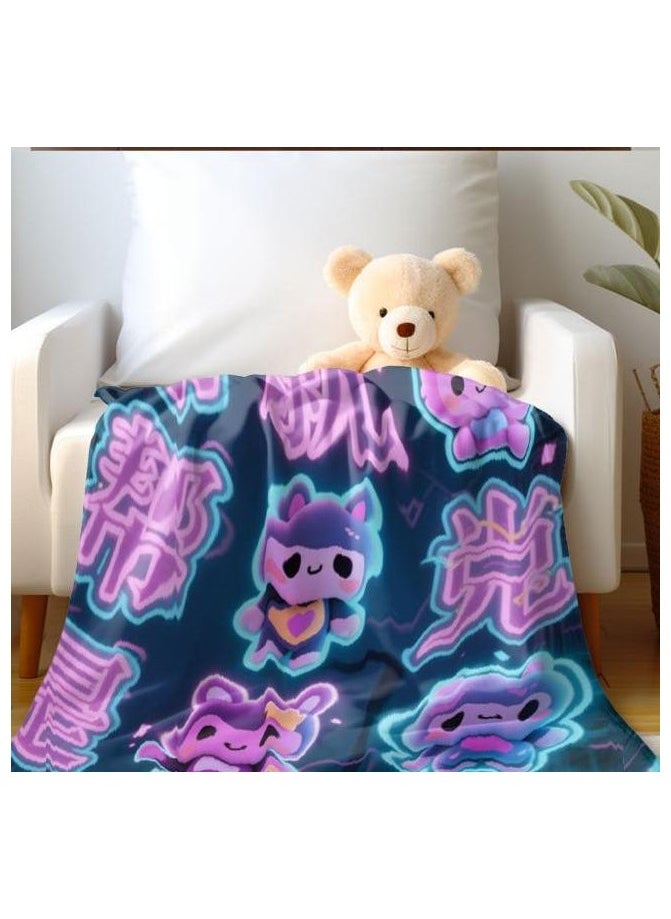Children's or student cartoon flannel thin blanket (warm and comfortable, suitable for sleep, games) 100cm*150cm - 91