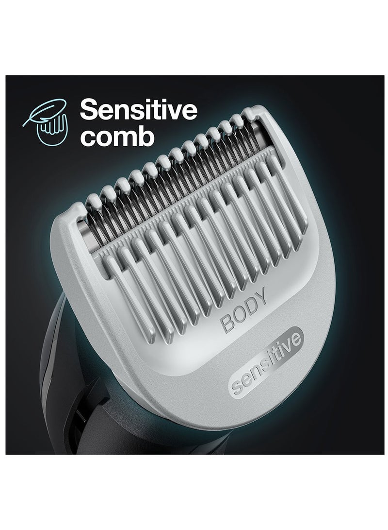 Body Groomer 3 Full Body With SkinShield Technology And Sensitive Comb - BG 3340 Grey