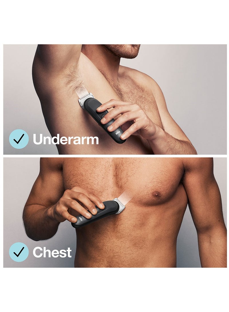 Body Groomer 3 Full Body With SkinShield Technology And Sensitive Comb - BG 3340 Grey