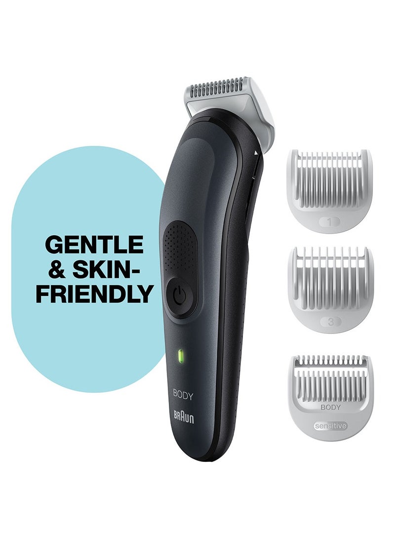 Body Groomer 3 Full Body With SkinShield Technology And Sensitive Comb - BG 3340 Grey